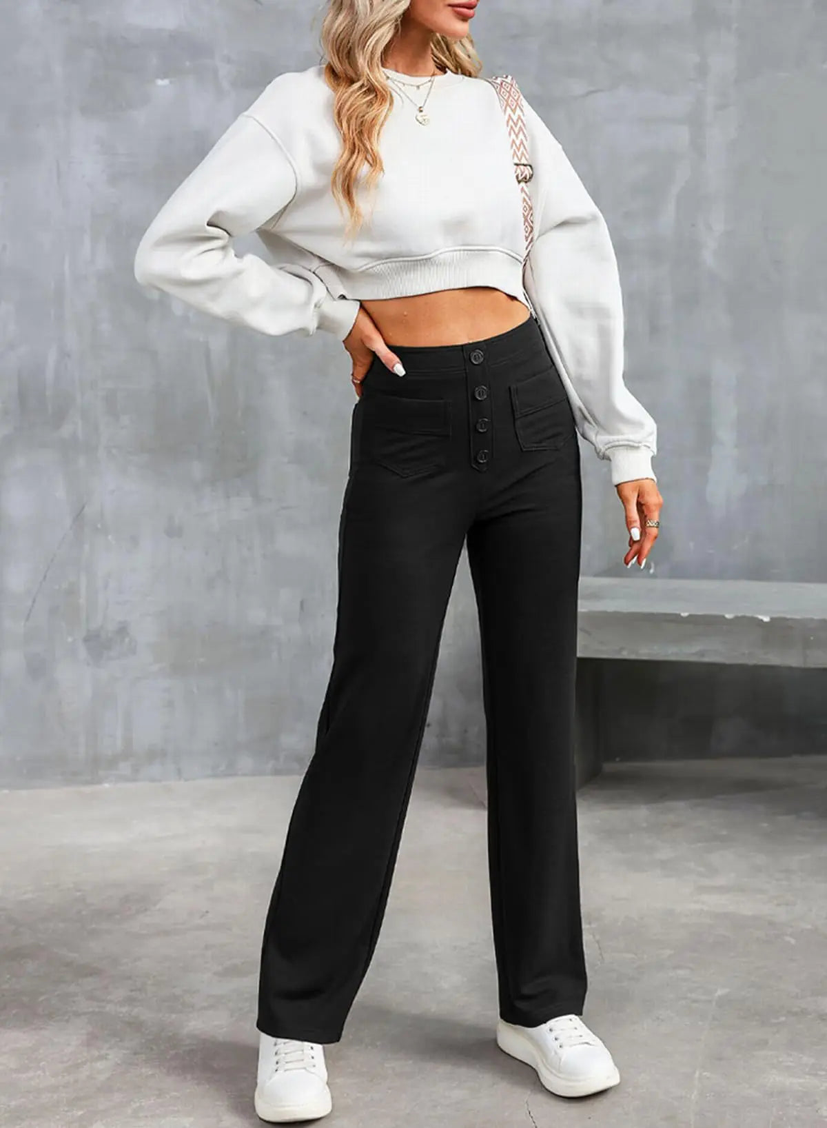 SYVERON | Stylish and Elastic High-Waisted Trousers Louise