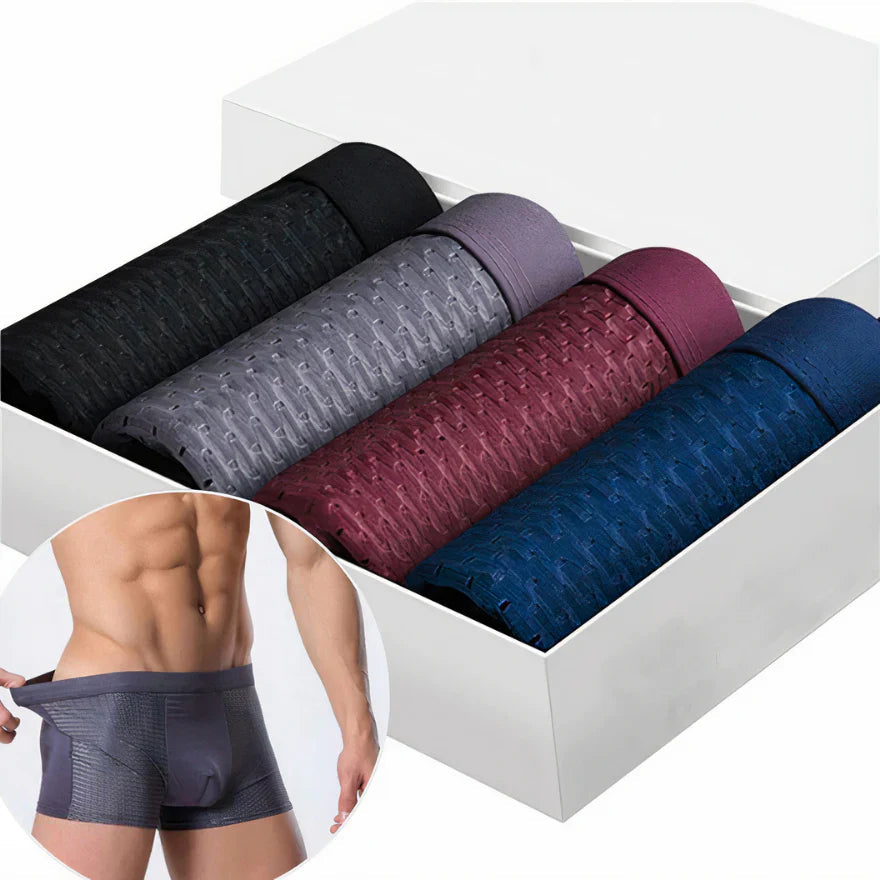 KIT OF 10 BOXER SHORTS MADE FROM BAMBOO FIBRE | Syveron